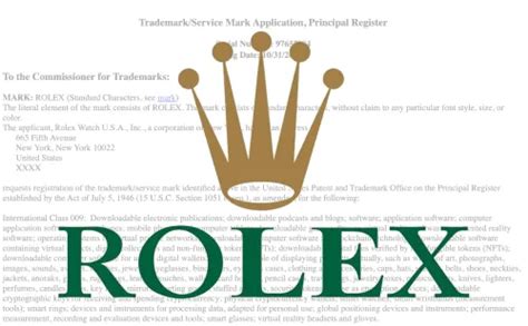 rolex trademark patent